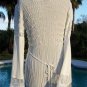 Cache Peek A Boo Sheer Illusion Krinkle Wrap Top NWT M/L Self-Belt Stretch $168