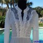 Cache Peek A Boo Sheer Illusion Krinkle Wrap Top NWT M/L Self-Belt Stretch $168