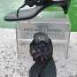 BCBG MAXAZRIA Tiger Eye Stones Suede Shoe New 5.5 6 Flat Sandal Thong $225 NIB