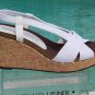 Donald Pliner Couture Platform Metallic Straw Wedge Shoe New Sz 10 Cork Mid $235