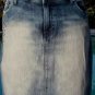Cache Denim Rhinestone Metal Stud Skirt M/L Slight Distress Stretch $98 NWT