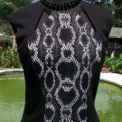 Cache Day Event Dress Stretch LBD Lined Snake Insert Peek A Boo Front $188 NWT 6 Cache Day Event Dress Stretch LBD Lined Snake Insert Peek A Boo Front $188 NWT 6