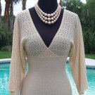 Cache Plunging Double V Neck Wrap Peek A Knit Top New Sz XS/S Stretch $118 NWT Cache Plunging Double V Neck Wrap Peek A Knit Top New Sz XS/S Stretch $118 NWT
