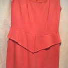 Cache Coral Stretch Peplum Dress Lined Back Zipper Size M/L 8/10/12 $178 Cache Coral Stretch Peplum Dress Lined Back Zipper Size M/L 8/10/12 $178