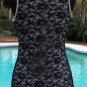 Cache Black Lace Overlay Stretch Gray Tee Top New Size XS/S NWT