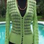 Cache Peek A Crochet Knit Self Belt Top New XS/S/M Ribbon Trim Stretch $148 NWT