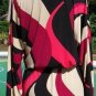 Cache Geometric Color Block New XS/S Tunic Dress Removable Belt Stretch $158 NWT