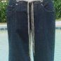 Cache Rhinestone Grommet at Waist Removable Belt Jean Pant NWT 0/2/4 Crop $128