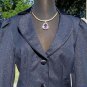 Cache Lined Midnight Navy Blue Metallic Top Jacket $238 New NWT Size 6/8 S/M