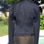 Cache Lined Midnight Navy Blue Metallic Top Jacket $238 New NWT Size 6/8 S/M