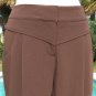 NWT Cache Stretch Flair Leg Brown Pant Self Belt Style Size 0/2/4 XS/S New $118