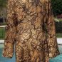 Cache Linen Metallic Coat Jacket Top Lined New S/M/L Gold Metal Button $198 NWT