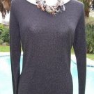 Chico's Chicos 1 S/M Silk Cotton Metallic Stretch Versatile Top Pullover $98 NWT Chico's Chicos 1 S/M Silk Cotton Metallic Stretch Versatile Top Pullover $98 NWT