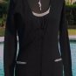 Cache Silver Metal Metallic Kissed Pockets Stretch Cardigan Top New XS/S NWT $98
