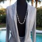 Cache Silk Blend Over Size Collar Top New Size S/M/L Tunic Banded Bottom NWT $98