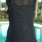 Cache Blk Sequin Encrusted Cami Top New XS/S Sheer Illusion Outer Lined $88 NWT
