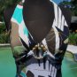 Cache Stretch Ruched Gold Metal Rhineston Snake Halter Top Built In Bra NWT $118