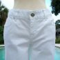 Cache $98 Denim Rivet Embellished Jean Pant New Sz XS 0/2 Crop Stretch White NWT