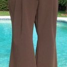 NWT Cache Stretch Flair Leg Brown Pant Self Belt Style Size 2/4/6 XS/S New $118