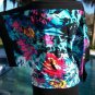 Cache Embellished Plunging Double V Neck Top New M/L Adjustable Elastic $108 NWT