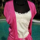 Cache New Stretch Self Belt Wrap Shrug Top New Size S/M/L Ruched Knit NWT $98 Cache New Stretch Self Belt Wrap Shrug Top New Size S/M/L Ruched Knit NWT $98