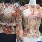 Cache Peasant Boho Chic Sheer Illusion Top New Sz XS/S Off Shoulder $118 NWT