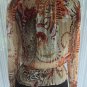 Cache Peasant Boho Chic Sheer Illusion Top New Sz XS/S Off Shoulder $118 NWT