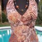 Cache Silk Metallic Lined Halter Top New Size 8/10 M Built In Bra Lined NWT $128