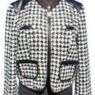Cache Lined Front Hook n Eye Closure Top New S/M pLeather Trim Jacket $178 Cache Lined Front Hook n Eye Closure Top New S/M pLeather Trim Jacket $178