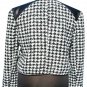 Cache Lined Front Hook n Eye Closure Top New S/M  pLeather Trim Jacket $178