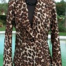 Cache Silk Congo Animal Print Lined Jacket Top New Size 2/4/6 XS/S $188 NWT