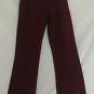 Cache Bi Stretch Flat Front Pant Sz 2/4 XS/ Small Burgundy FAMOUS no pockets