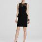 Cache Peplum Black Sheer Shoulders Event Dress LBD New 2/4/6 S Lined $168 NWT