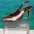 Donald Pliner Couture Metallic Linen Gator Cork Pump Shoe New Sz 6 7.5 $275 NIB Donald Pliner Couture Metallic Linen Gator Cork Pump Shoe New Sz 6 7.5 $275 NIB
