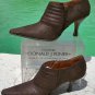 Donald Pliner Metallic Suede Leather Shoe Pump New 5.5 8 Bootie Elastic $295 NIB