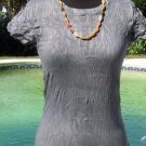 Cache T-BOX Stretch Krinkle Tee'z Tee Top NWT S/M dress up or Down Runs Small