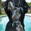 Cache Peacock Peek A Boo Sleeve Tunic Top New Size M/L Self Belt Silk $138 NWT Cache Peacock Peek A Boo Sleeve Tunic Top New Size M/L Self Belt Silk $138 NWT