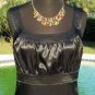 Cache Ruched Bust TRAPUNTO Stitch Cut In Sleeves Top New Poly Spandex NWT