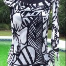 Cache Drape Neck Self Scarf Abstract Black & White Top NWT Sz S 100% Viscose $98 Cache Drape Neck Self Scarf Abstract Black & White Top NWT Sz S 100% Viscose $98