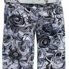 Cache Geometric Floral Metallic Kissed Walking Bermuda Short Pant NWT XS/S/M Cache Geometric Floral Metallic Kissed Walking Bermuda Short Pant NWT XS/S/M