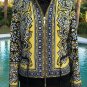 Cache Top Jacket 2-way Zipper Lined New Size S/M Adjustable Draw-String $168 NWT