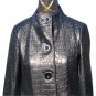 Cache Croc Leather Lined Jacket Coat Top New SM 2/4/6 XS/S $348 NWT Textured