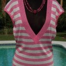 Cache Plunging V Neck Metallic Knit Tunic Top New Size S/M/L Stretch $88 NWT Cache Plunging V Neck Metallic Knit Tunic Top New Size S/M/L Stretch $88 NWT