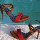Donald Pliner Couture Suede Leather Sandal Shoe New 9.5 Grommets Strappy $255 Donald Pliner Couture Suede Leather Sandal Shoe New 9.5 Grommets Strappy $255