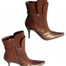Donald Pliner Couture Dark Tan Leather Boot Shoe New 8 Side Zipper $495 NIB Donald Pliner Couture Dark Tan Leather Boot Shoe New 8 Side Zipper $495 NIB