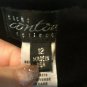 Cache CONTOUR Stretch Black Pant White Stripe New $128 Sz 12 L NWT