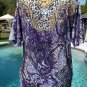Cache STRETCH Tee Top Size M/L Scroll Snake Animal New Banded Bottom NWT