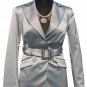 Cache Rhinestone Self-Belt Top Jacket New Lined Satin Event 0/2/4/6/8 $238