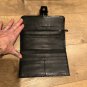 ANN TAYLOR BLACK CROC EMBOSSED LEATHER COMPARTMENTS SHOULDER BAG + WALLET LOT 2