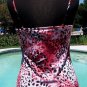 Cache Animal Print Lace Adjustable Strap Cami Top New Size XS/S Stretch NWT
